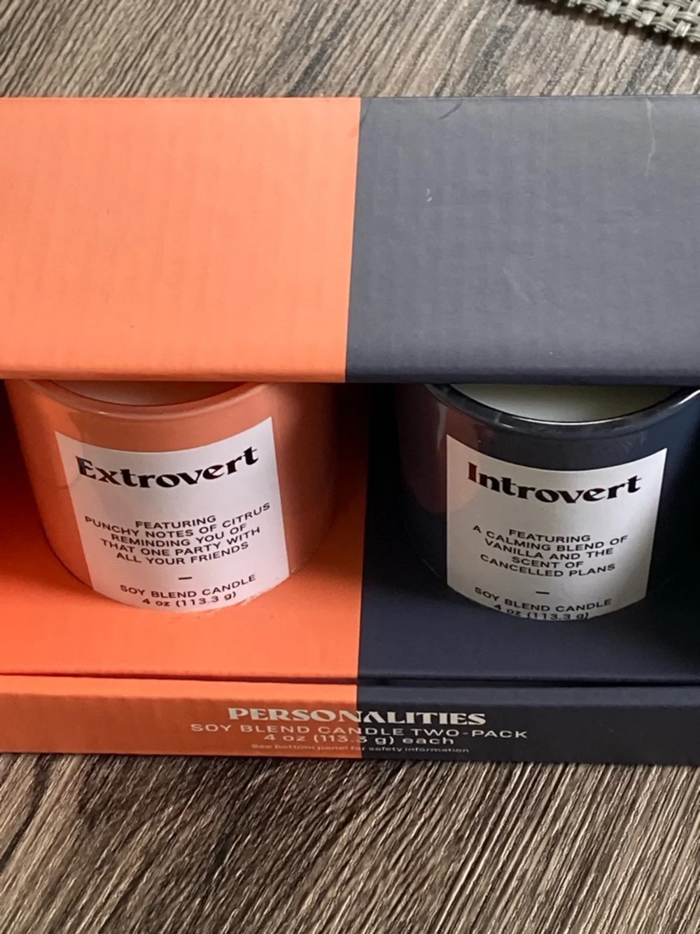 Target 2pk 4oz Glass Introvert and Extrovert Jar Candle Gift Set Room Essential